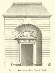 Puerta principal del hotel de Conti de French School