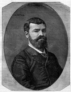 Retrato de Henri-Paul Nenot (1853-1934), arquitecto francés, que realizó la Nueva Sorbona de París. Grabado en "Le Monde Illustré"