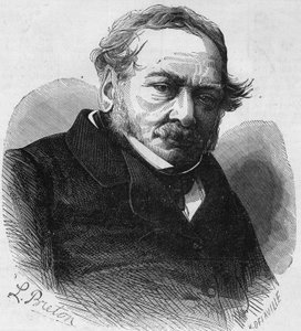 Retrato de Paul de Kock (1793-1871), novelista y autor dramático francés. Grabado en "Le Monde Illustre" n°601 del 17 de octubre de 1868. de French School
