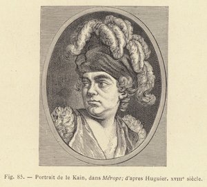 Retrato de Le Kain, en Merope, según Huguier, siglo XVIII