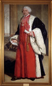 Retrato de cuerpo entero de Claude Ambroise Regnier (1746-1814), abogado en el parlamento y diputado en el Tercer Estado, ministro de justicia de 1802 a 1813. Anónimo. Siglo XVIII. Nancy, museo histórico lorenés