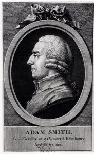 Medallón retrato de Adam Smith (1723-90) de French School