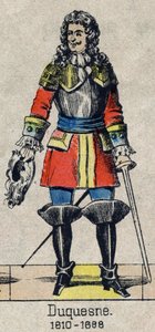 Retrato de Abraham, Marqués Duquesne (1610 - 1688), Marin francés. Imagen de Epinal de finales del siglo XIX.