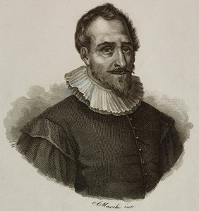 Retrato de Adam de Craponne (1526-1576), ingeniero francés, grabado de Marchi