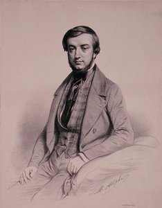 Retrato de Adolphe-Clair Lecarpentier, grabado por Marie Alexandre Alophe (1812-83)