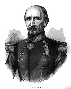 Retrato de Adolphe Le Flo (1804-1887), general del ejército francés y político. Grabado en "Les Illustrations De L