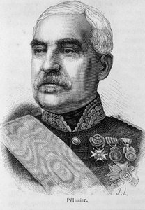 Retrato de Aimable Jean Jacques Pelissier, Duque de Malakoff (1794-1864), militar francés y mariscal de Francia - en 