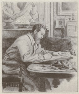 Retrato de Albert Guillaume, pintor y caricaturista francés de French School