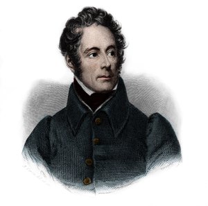 Retrato de Alphonse de Lamartine (1791-1869), escritor, poeta y político francés. en 