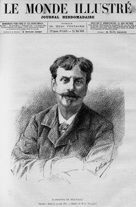 Retrato de Alphonse de Neuville (1835-1885), pintor y dibujante francés, en “El Mundo Ilustre” 1885