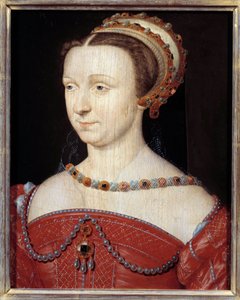 Retrato de Ana de Este-Ferrara, duquesa de Guisa y Nemours en 1549. Pintura de la Escuela Francesa de French School