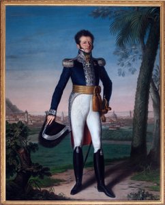 Retrato de Annibal de Saluces (Annibale Di Saluzzo) (1776-1852), Gobernador de Niza durante la Restauración - Pintura de Jean Vacca, óleo sobre lienzo, arte francés - Archivos Municipales de Niza de French School