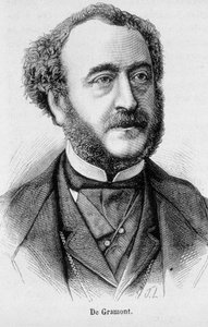 Retrato de Antoine Agenor, Duque De Gramont, diplomático y político francés (1819 - 1880) - en “L