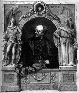 Retrato de Antoine Augustin Préault (1809-1879), escultor francés. Grabado en “Le Monde Illustré” n°1139 del 25 de enero