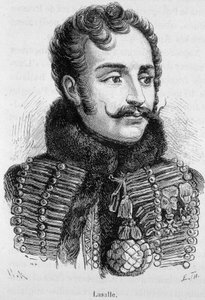 Retrato de Antoine Charles Louis, Conde de Lasalle, General francés (1777 - 1809), muerto en la Batalla de Wagram - en “L
