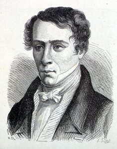 Retrato de Augustin Fresnel (1788-1827), físico francés - en 