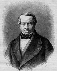 Retrato del barón James de Rothschild (1792-1868), banquero alemán. Grabado en "Le Monde Illustré" n°298 del 27 de diciembre de 1862.