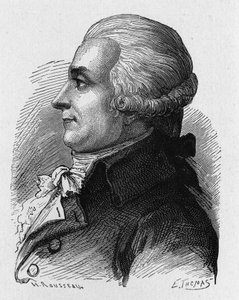 Retrato del Barón Louis-Bernard Guyton-Morveau (Louis Bernard Guyton de Morveau) (Guiton) (1737-1816), político, químico y revolucionario francés - en “Álbum de Ciencia; eruditos ilustres; Grandes descubrimientos” 1896