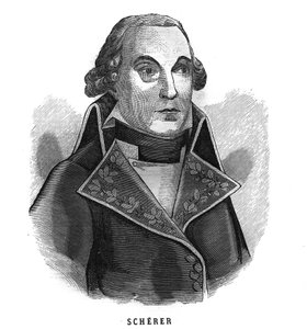 Retrato de Barthelemy Louis Joseph Scherer (1747-1804), Ministro de Guerra. Grabado en “Les Illustrations De L