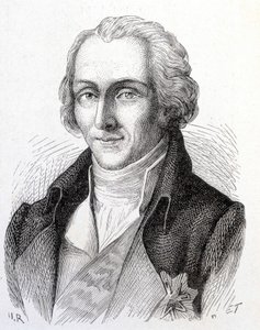 Retrato de Benjamin de Rumford, físico estadounidense (1753 - 1814) - en "Álbum de Ciencia; científicos ilustres; Grandes descubrimientos" 1896 de French School