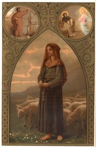 Retrato de Bernadette Soubirous (1844-1879), pastora en Lourdes, Altos Pirineos (65) de French School