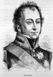 Retrato de Bourmont, Conde de Ghaisnes, Mariscal de Francia (1773 -1846) - en “La Historia de Francia” de Henri Martin