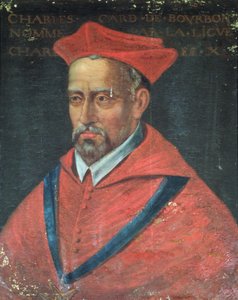 Retrato del Cardenal Charles de Bourbon (1523-90) 1617-38 (óleo sobre lienzo) de French School