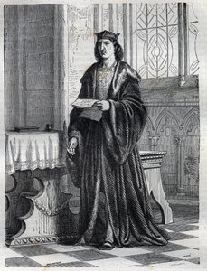 Retrato del Cardenal Pietro Carafa o Caraffa o Juan Pedro Caraffa futuro Papa Pablo IV (Paolo IV 1476-1559) Grabado en “Historia de los Papas (...) Crímenes de la Reina Rey y Emperadores a través de los siglos” de Maurice Lachatre