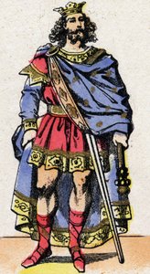 Retrato de Cariberto, Rey de los Francos (561-567).