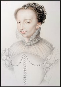 Retrato de Catalina de Médici (1519-89), facsímil de un dibujo del siglo XVI aparecido en Retratos de las Personalidades Francesas Más Famosas del Siglo XVI, por P.G. Niel, París, 1848