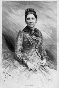 Retrato de Cécile Carnot (née Dupont-White) (1841-1898), esposa de Sadi Carnot, Presidente de la República Francesa. Grabado en 