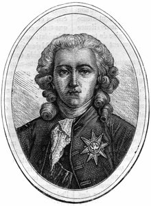 Retrato de Charles Alexandre de Calonne, político francés bajo Luis XVI (1734-1802), controlador financiero. Grabado en “Historia de los Papas-Reyes-Reinas y Emperadores a través de los siglos” por Maurice Lachatre