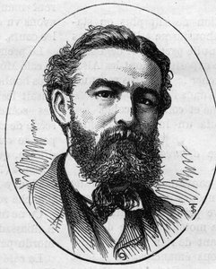 Retrato de Charles Busson (1822-1908), pintor francés. Grabado en "Le Monde Illustré" n°890 del 2 de mayo de 1874.