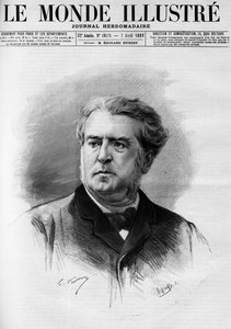 Retrato de Charles Floquet (1828-1896), presidente del Consejo de Ministros de 1888 a 1889. En "El Mundo Ilustre" en 1888. de French School