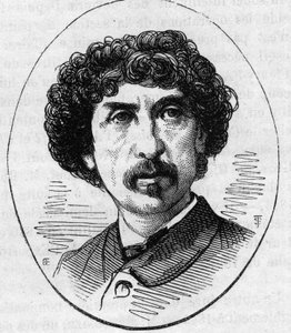 Retrato de Charles Garnier, arquitecto francés. Grabado en 