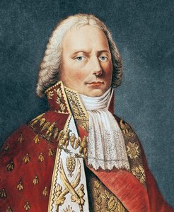 Retrato de Charles Maurice De Talleyrand - Retrato de Charles Maurice de Talleyrand Perigord (1754 - 1838), político francés grabado de French School
