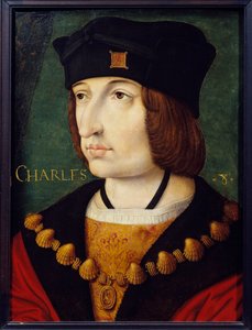 Retrato de Carlos VIII (1470-1498) hijo de Luis XI de French School