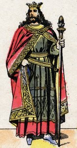 Retrato de Childeberto II (c. 570 - 596), Rey de Austrasia. de French School