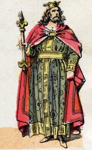 Retrato de Childeberto I (v. 497 - 558), Rey de los Francos. de French School