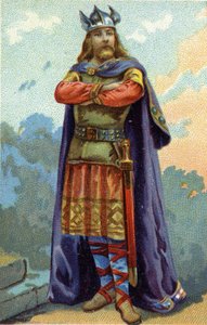 Retrato de Childeberto I, Rey de los Francos de 511 a 558 de French School