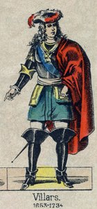 Retrato de Claude Louis Hector de Villars (1653-1734), mariscal de Francia. Imagen de Épinal de finales del siglo XIX.