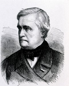 Retrato de Claude Pouillet, físico francés (1790 - 1868) - en “Álbum de la Ciencia; científicos ilustres; Grandes descubrimientos” 1896