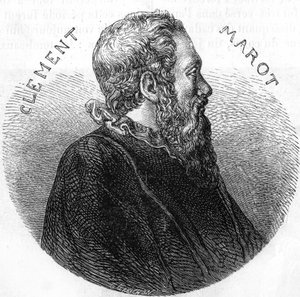 Retrato de Clément des Marets, conocido como Marot (1496-1544), poeta. En “Histoire Populaire de la France”, circa 1885. Grabado.