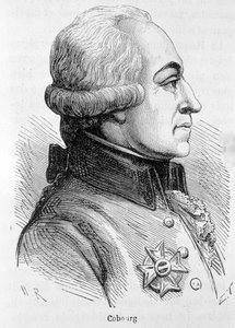 Retrato de Cobourg, general del ejército austríaco - en “L