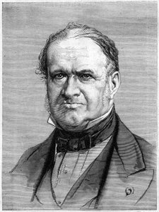Retrato de Elie de Beaumont (1798-1874), geólogo francés. Grabado en "Le Monde Illustré" n°912 del 3 de octubre de French School