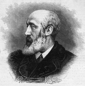 Retrato de Ernest Feydeau (1821-1873), poeta y novelista francés. Grabado en “Le Monde Illustré” n°865 del 8 de noviembre.