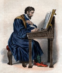 Retrato de Étienne Jodelle (1532-1573), dramaturgo y poeta francés. de French School