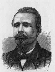Retrato de Eugène Godard (1827 - 1890), artista aeronáutico francés - en 