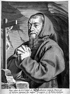 Retrato del padre José (1577-1638), predicador de los capuchinos. de French School
