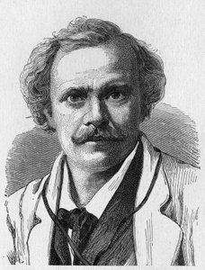 Retrato de Félix Nadar (1820 - 1910) - en "Álbum de Ciencia; ilustres eruditos; Grandes descubrimientos" 1896 de French School